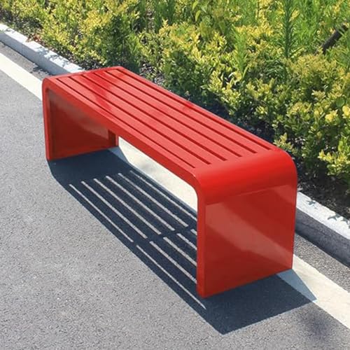Gartenbank aus Metall für den Außenbereich, stabiler Sitz für 3-4 Personen mit 299.4 kg Kapazität, ideal für Veranda, Hof und Essbereiche von Generisch