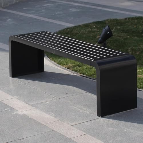 Gartenbank aus Metall für den Außenbereich – langlebig und bequem zum Entspannen auf Terrasse, Park, Pool und Rasen von Generisch