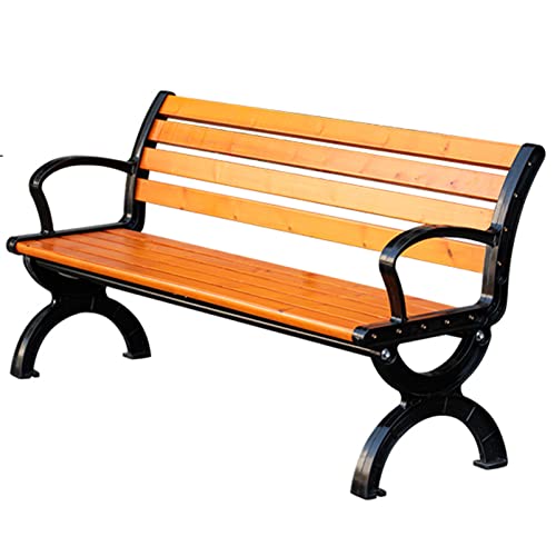 Gartenbank aus Metall mit Lattensitz, robustes Stahlgestell für Terrasse, Veranda oder Eingangsbereich, wetterbeständige Sitzlösung für Schulen, Krankenhäuser und Geschäfte von Generisch