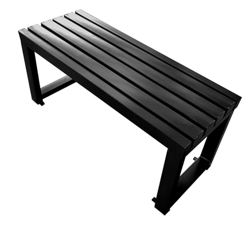Gartenbank aus Metall ohne Rückenlehne, ideal für Veranda, Terrasse, Außendekoration, Schule oder Krankenhaus Gartenbank aus Metall ohne Rückenlehne, ideal für Veranda, Terrasse, Außendekoration, Schule oder Krankenhaus von Generisch