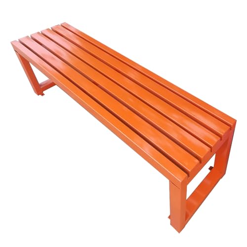 Gartenbank aus Metall ohne Rückenlehne, ideal für Veranda, Terrasse, Außendekoration, Schule oder Krankenhaus von Generisch