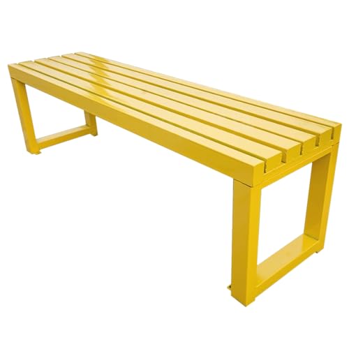 Gartenbank aus Metall ohne Rückenlehne, ideal für Veranda, Terrasse, Außendekoration, Schule oder Krankenhaus von Generisch
