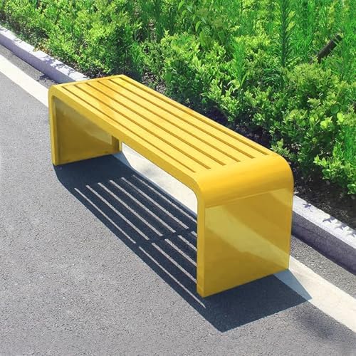 Gartenbank für den Außenbereich, langlebiges Metallrahmen, rückenfreies Design, wasserdicht, korrosionsbeständig, für Terrasse, Rasen, Park, Hof Gartenbank für den Außenbereich, langlebiges Metallrahmen, rückenfreies Design, wasserdicht, korrosionsbeständig, für Terrasse, Rasen, Park, Hof von Generisch
