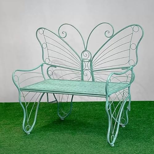 Gartenbank für den Außenbereich, mit Rückenlehne und Armlehne, robustes Eisen-Metall, Terrassensitz, für Veranda, Hof, Balkon, unterstützt bis zu 299 kg Gartenbank für den Außenbereich, mit Rückenlehne und Armlehne, robustes Eisen-Metall, Terrassensitz, für Veranda, Hof, Balkon, unterstützt bis zu 299 kg von Generisch