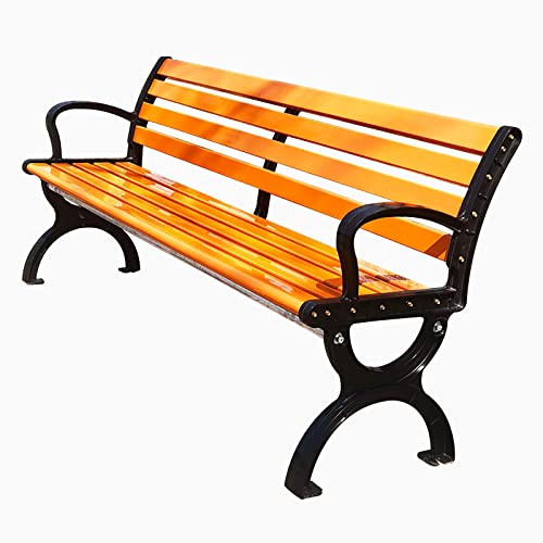 Gartenbank für den Außenbereich, mit Rückenlehne und Armlehnen, korrosionsbeständiger Kunststoff, Holz und Stahl, wetterfest, Terrassen-Lattensitz, perfekt für Parks und Veranden (180,3 x 76,2 cm) Gartenbank für den Außenbereich, mit Rückenlehne und Armlehnen, korrosionsbeständiger Kunststoff, Holz und Stahl, wetterfest, Terrassen-Lattensitz, perfekt für Parks und Veranden (180,3 x 76,2 cm) von Generisch