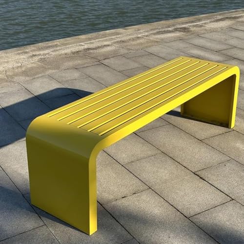 Gartenbank für den Außenbereich, robuste Metall-Gartenbank für Veranda, Park und Garten von Generisch