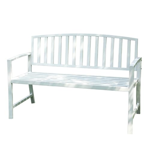 Gartenbank für den Außenbereich, robuste Metall-Parkbank mit Rückenlehne und Armlehne, perfekt für Veranda, Rasen, Balkon, Hinterhof-Entspannung Gartenbank für den Außenbereich, robuste Metall-Parkbank mit Rückenlehne und Armlehne, perfekt für Veranda, Rasen, Balkon, Hinterhof-Entspannung von Generisch