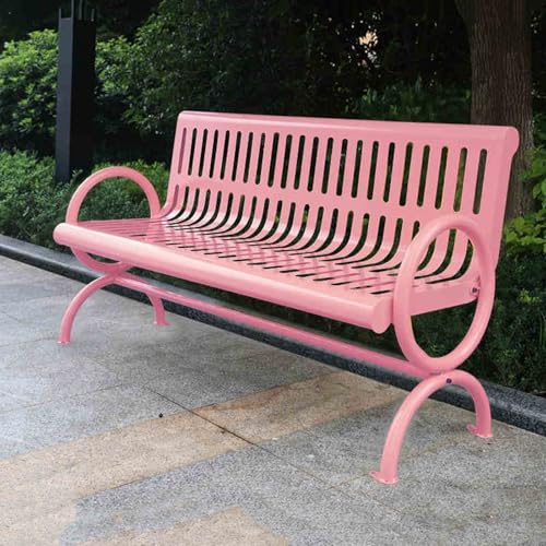 Gartenbank für den Außenbereich, robuster Metall-Parksitz mit Rückenlehne und Armlehnen, wetterfest, für Terrasse, Garten und Park Gartenbank für den Außenbereich, robuster Metall-Parksitz mit Rückenlehne und Armlehnen, wetterfest, für Terrasse, Garten und Park von Generisch