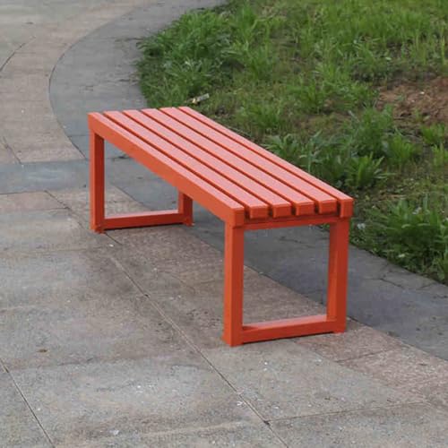 Gartenbank für den Außenbereich, wetterfest, rückenfrei, Terrasse, 408 kg Kapazität, perfekt für Veranda, Hof, Park, 120 cm, stilvolles orangefarbenes Design Gartenbank für den Außenbereich, wetterfest, rückenfrei, Terrasse, 408 kg Kapazität, perfekt für Veranda, Hof, Park, 120 cm, stilvolles orangefarbenes Design von Generisch