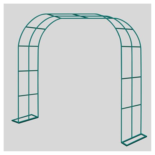 Gartenbogen 137.79 Zoll Edelstahl Pergola & Rankgitter für Kletterpflanzen Rasen Dekorationen Hochzeitszeremonie Dekor Grün (118,11 x 19,68) von Generisch