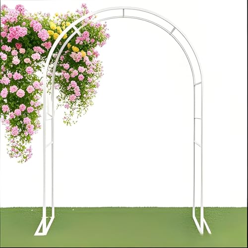 Gartenbogen Gartenlaube Metall Pergola Rostfrei Stabile Outdoor Struktur für Kletterpflanzen 1,4m breit x 2,4m hoch oder 2,3m breit x 2,0m hoch von Generisch