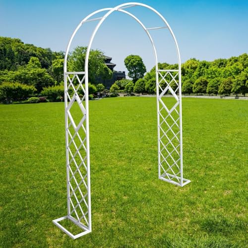 Gartenbogen Metall Hochzeit Zeremonie Bogen Outdoor Stahl Spalier Pergola Laube für Kletterpflanzen von Generisch