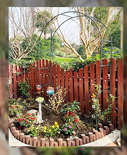 Gartenbogen Rankgitter Metall Pergola für Kletterpflanzen Hochzeit Pavillon mit Rose & Rankenstütze Outdoor Terrasse Dekor (Schwarz 80 x 200 cm) von Generisch