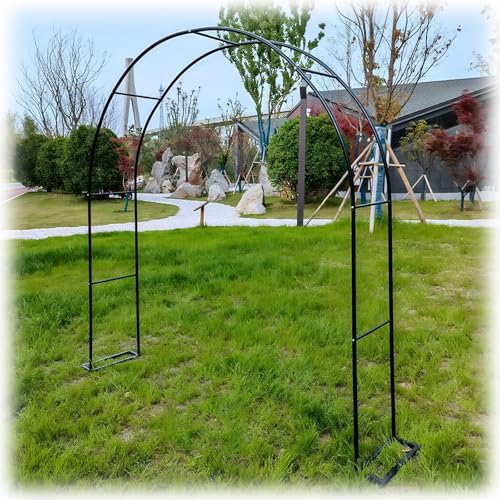 Gartenbogen Rankgitter aus Stahl, Hochzeitsdekoration, Pergola-Pflanzenstütze, breite Größen 80–350 cm, langlebige Metalllaube für Kletterpflanzen und Blumen, Landschaftsaufwertung von Generisch