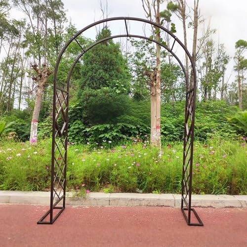 Gartenbogen Rankhilfe für Kletterpflanzen, stabile Outdoor-Gartenlaube für Reben und Rosen, robuster Stahl Hochzeitstorbogen Ständer für Zeremonie Dekoration von Generisch