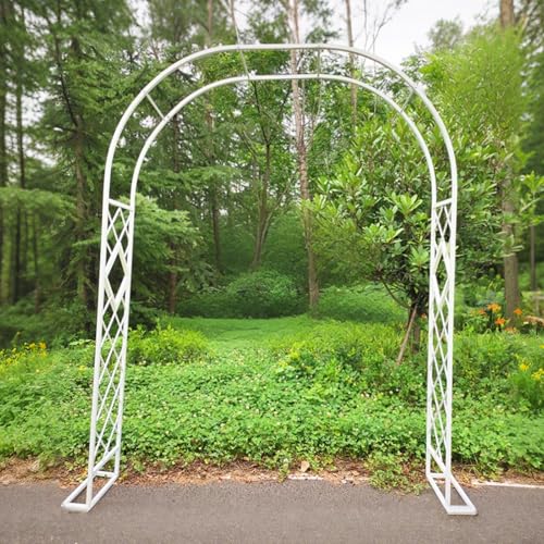 Gartenbogen Rankhilfe für Kletterpflanzen, stabile Outdoor-Gartenlaube für Reben und Rosen, robuster Stahl Hochzeitstorbogen Ständer für Zeremonie Dekoration von Generisch