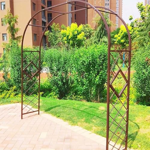 Gartenbogen aus Metall, stabile Pergola für Rosen & Pflanzen, Rankgitter für den Außenbereich mit starker Rohrstütze, ideal für Wege & Eingänge, grün, Größe L240 von Generisch