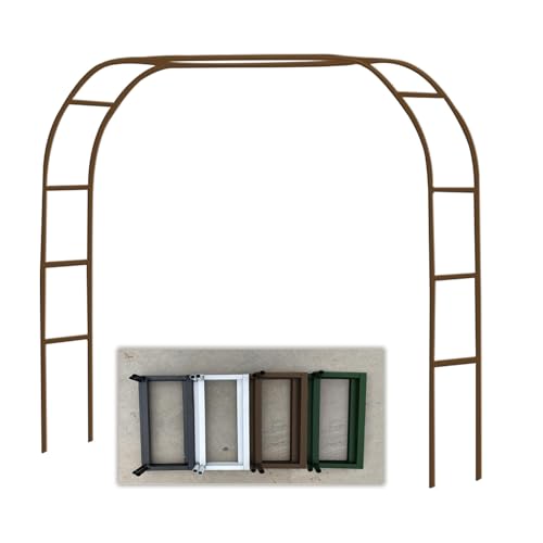 Gartenbogen aus Metall für Kletterpflanzen – dekorative Pergola-Spalier-Laube für Hochzeiten im Freien, Terrassen und Höfe – erhältlich in 1,4 m bis 3,5 m Breiten (Braun L 120 x B 40 x H) von Generisch