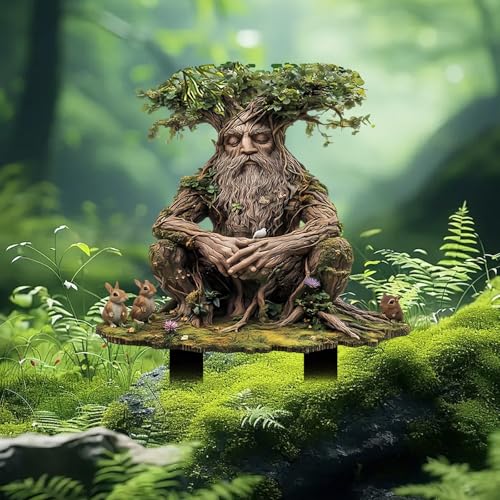 Gartenfiguren für DraußEn Gartendeko für Skulpturen DraußEn Statue Gartendeko Ornament Miniatur Figuren Blumentopf Pfähle Aus Acryl,Gartenfiguren Dekoration für Drinnen und Draußen (Color E) von Generisch