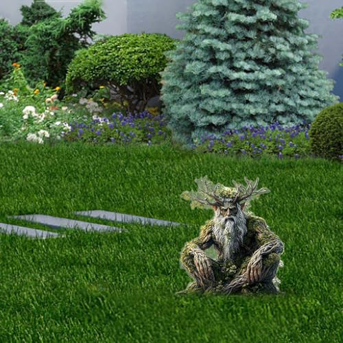 Gartenfiguren für Draußen Wetterfest, Wetterfeste Elfen-Gartendeko, Schildkröte und Gartenzwerg Statue, 2D Harz Gartendeko Figuren, 2D Teich Deko Geschenk (Color J) von Generisch