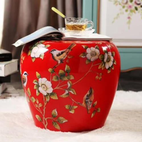 Gartenhocker Keramik - Beistelltisch mit Blumen- & Vogel-Design, Schuhwechselbank im chinesischen Stil, dekorativ für Innen- und Außenbereich, Frisierhocker Gartenhocker Keramik - Beistelltisch mit Blumen- & Vogel-Design, Schuhwechselbank im chinesischen Stil, dekorativ für Innen- und Außenbereich, Frisierhocker von Generisch