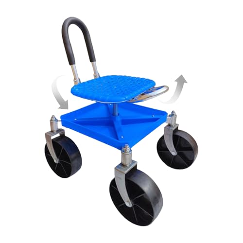 Gartenhocker - Mechanikerhocker | Gartenwagen | Outdoor Garden Utility waggon Workseat Stuhl für Innenharten Rasen Multi-Gebrauch Versorgungsunternehmen Einstellbare Höhe von Generisch