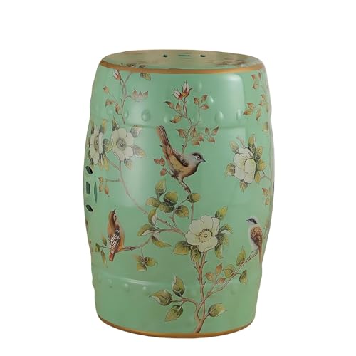 Gartenhocker aus Keramik, handbemalt, Blumen- und Vogel-Design, glasierter Beistelltisch für Wohnzimmer, Terrasse und Terrasse Gartenhocker aus Keramik, handbemalt, Blumen- und Vogel-Design, glasierter Beistelltisch für Wohnzimmer, Terrasse und Terrasse von Generisch