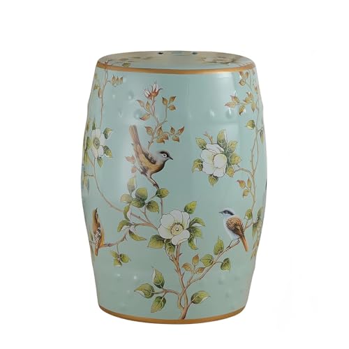 Gartenhocker aus Keramik, handbemalt, Blumen- und Vogel-Design, glasierter Beistelltisch für Wohnzimmer, Terrasse und Terrasse Gartenhocker aus Keramik, handbemalt, Blumen- und Vogel-Design, glasierter Beistelltisch für Wohnzimmer, Terrasse und Terrasse von Generisch