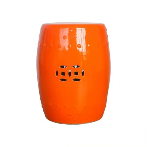 Gartenhocker aus Keramik, stilvoller Outdoor-Beistelltisch, glasiert, modernes asiatisches Design, für Terrasse, Balkon & Wohnzimmer, rot, dekorativer Akzent Gartenhocker aus Keramik, stilvoller Outdoor-Beistelltisch, glasiert, modernes asiatisches Design, für Terrasse, Balkon & Wohnzimmer, rot, dekorativer Akzent von Generisch