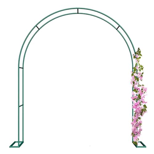 Gartenlaube Hochzeitsbogen Kletterpflanze Rankhilfe für Rosen & Gemüse Dekorative Außenstruktur für Brautparty Erhältlich in Grün/Weiß/Schwarz (H2,3 m x B2m) von Generisch