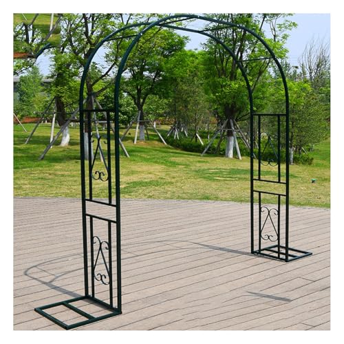 Gartenlaube aus Metall, Dekoration for Hochzeitsbögen und Zeremonien, einfach zusammenzubauen, langlebig und strapazierfähig for den Rasen im Hinterhof im Freien(Green,1.8x2.3x0.4m) von Generisch