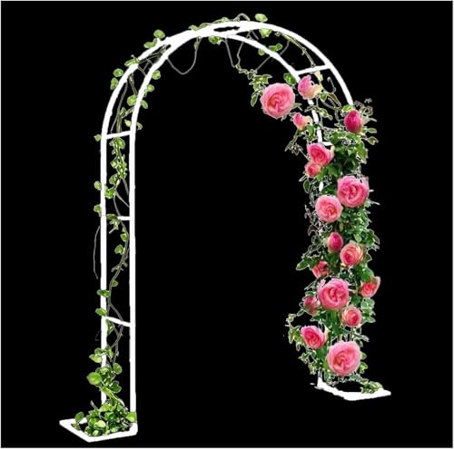 Gartenlaube aus Metall, stabiler Stahlrahmen für Kletterpflanzen, perfekt für Hochzeitsdekorationen und Garten-Rankgitter von Generisch