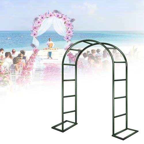 Gartenlaube aus Metall für Kletterpflanzen, Hochzeit, Outdoor, Rankgitter, Pergola, verstellbare Größe (B x H x H): 80 x 200 x 350 x 220 cm (grün, 80 x 40 x 200 cm) von Generisch