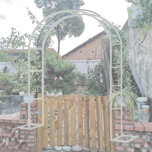 Gartenlaube aus Metall für Kletterpflanzen, langlebiges 19 mm Eisenrohr, groß, 3,0 m, Rosentorbogen für Hochzeitsdekoration, ideal für Hinterhof, Rasen, Terrasse und Hofeingänge von Generisch