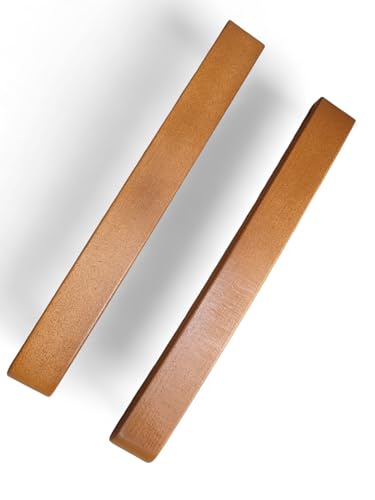 Gartenliege Liege 2X Ersatzarmlehnen in Braun, Grau oder Natur Holz massiv Armlehne für Saunaliege passend für alle Liegen aus ALDI, Lidl, Norma sortiment Polyrattan Sonnenliege Rollliege Neu (Braun) von Generisch