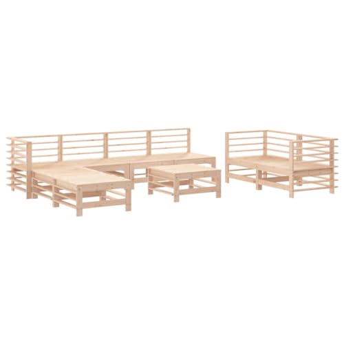 Gartenmöbel-Set 9-teilig aus massivem Kiefernholz von Generisch