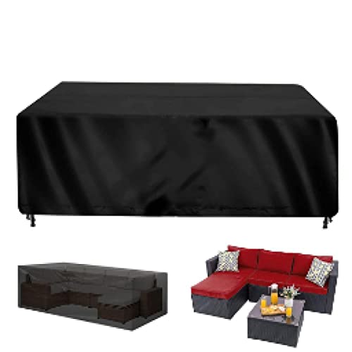 Gartenmöbelabdeckung, 190 x 190 x 90 cm, wasserdicht, winddicht, UV-beständig, schnelltrocknend, 420D Oxford-Schutz für Gartentisch und Sitzgruppe, robuster Terrassenmöbelschutz von Generisch