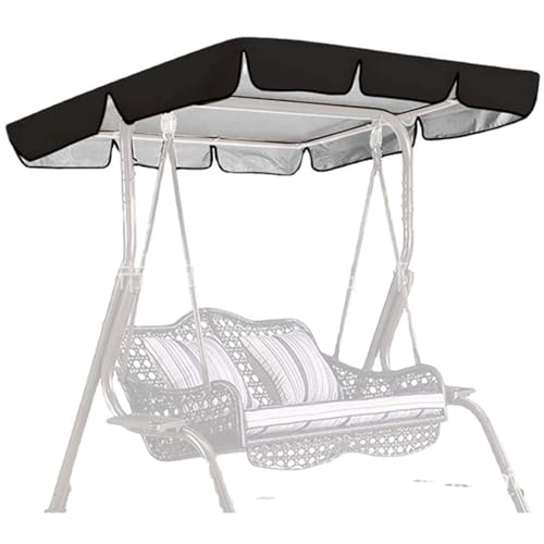 Gartenschaukel Baldachin Ersatz für 2-3 Sitzer, Sonnenschutz Abdeckung für Terrasse Outdoor Hängematte, langlebige wasserdichte Baldachin Abdeckung von Generisch