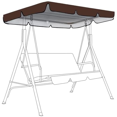 Gartenschaukel-Ersatz-Sonnenschutz, wasserdicht, für 2- und 3-Sitzer-Hängematten, UV-Schutz, 142 x 120 x 18 cm, ideal für Outdoor-Entspannung Gartenschaukel-Ersatz-Sonnenschutz, wasserdicht, für 2- und 3-Sitzer-Hängematten, UV-Schutz, 142 x 120 x 18 cm, ideal für Outdoor-Entspannung von Generisch