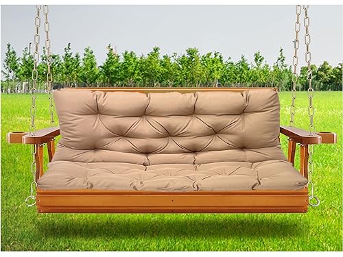 Gartenschaukel Stuhlkissen für 2 oder 3 Personen Bank, wasserdichte Ersatzkissen mit Rückenlehne für Terrasse und Outdoor-Möbel Gartenschaukel Stuhlkissen für 2 oder 3 Personen Bank, wasserdichte Ersatzkissen mit Rückenlehne für Terrasse und Outdoor-Möbel von Generisch