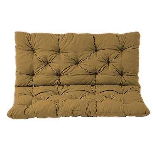 Gartenschaukelkissen mit Rückenlehne Ersatzpolster für 2/3-Sitzer Outdoor-Bänke Weiche Möbelmatte mit Bändern 120 x 100 x 8 cm ideal für Terrasse & Terrasse von Generisch