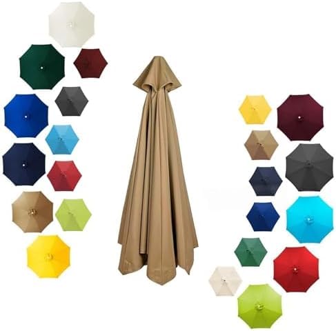 Gartenschirm-Überdachung – UV-beständige wasserdichte Abdeckung für den Sonnenschutz im Freien in Innenhöfen und Stränden von Generisch