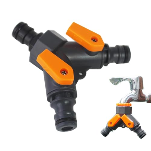 Gartenschlauch-Verteiler – Y-Wasserschlauch-Verteiler, starker Y-Wasserschlauch-Verteiler, stabiler Y-Schlauchverbinder, 2-Wege-Wasserhahn-Verteiler für Pflanzenbewässerung im Freien Gartenschlauch-Verteiler – Y-Wasserschlauch-Verteiler, starker Y-Wasserschlauch-Verteiler, stabiler Y-Schlauchverbinder, 2-Wege-Wasserhahn-Verteiler für Pflanzenbewässerung im Freien von Generisch
