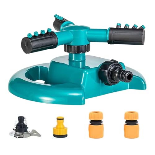 Gartensprinkler - Wassersprinkler für Rasen | 360 -Grad -Rotation Bewässerungssystem | Rotierende Gartensprinkler für große Flächenabdeckung Blumenbeete Gemüse Patches Kindergärten Parks Kinder Hausti von Generisch