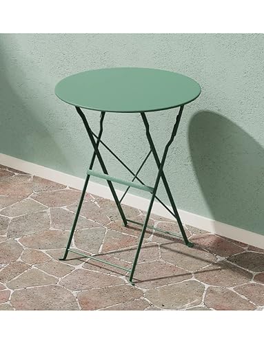 Gartentisch und Stühle aus Metall for den Außenbereich, Bistro-Set, klappbarer Barhocker mit Rückenlehne, for Camping im Freien, Restaurant, Garten(Style 3) von Generisch