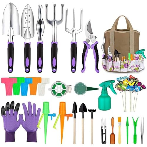 Gartenwerkzeug-Set Garten-Kombi-Set Geeignet for Pflanzen, Blumensämlinge Und Setzlingszucht(Purple) von Generisch
