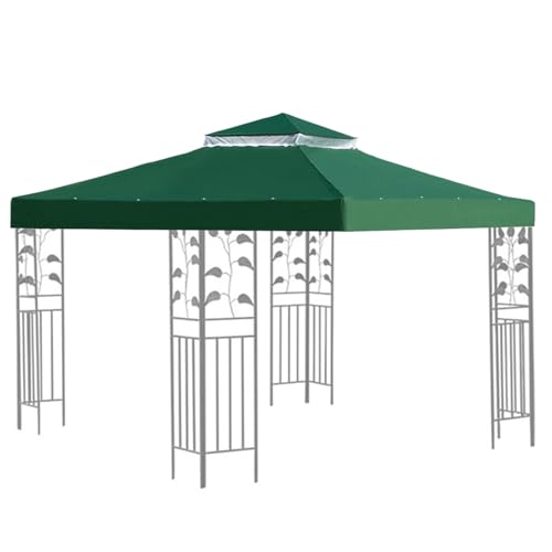 Gazebo Top Replacement - Outdoor Gazebo Replacement Top | 10X10Ft Waterproof Double Layer Shade | Double-Tier Gazebo Roof Cover for Garden Deck Patio Grill Outdoor von Generisch