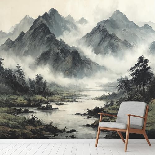 Gebirge Fluss Wald Nebel Tapete Selbstklebende Fototapete Chinesischer Tuschemalerei Tapeten Natur Landschaft Wandtapete Vinyl Wasserdicht Wandaufkleber für Wohnzimmer Schlafzimmer Küchen 250x370 cm Gebirge Fluss Wald Nebel Tapete Selbstklebende Fototapete Chinesischer Tuschemalerei Tapeten Natur Landschaft Wandtapete Vinyl Wasserdicht Wandaufkleber für Wohnzimmer Schlafzimmer Küchen 250x370 cm von Generisch