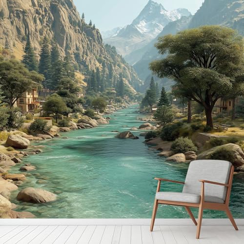 Gebirge Wald Natur Wasser Tapete Selbstklebende Fototapete Landschaft Natur Tapeten Berghütte Berg Wandtapete Vinyl Wasserdicht Wandaufkleber für Wohnzimmer Schlafzimmer Küchen 350x260 cm Gebirge Wald Natur Wasser Tapete Selbstklebende Fototapete Landschaft Natur Tapeten Berghütte Berg Wandtapete Vinyl Wasserdicht Wandaufkleber für Wohnzimmer Schlafzimmer Küchen 350x260 cm von Generisch
