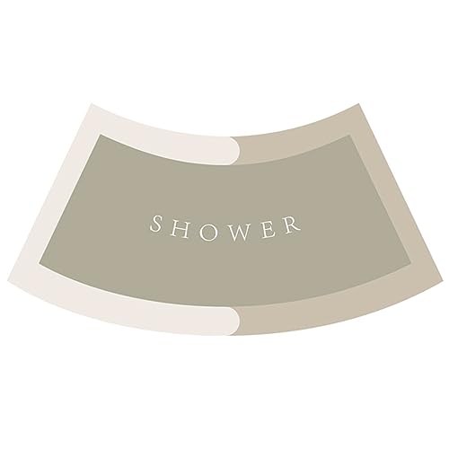 Gebogene Duschmatte, super saugfähig, schnell trocknend, Badematte, rutschfest, Anti-Schimmel für Eckdusche von Generisch